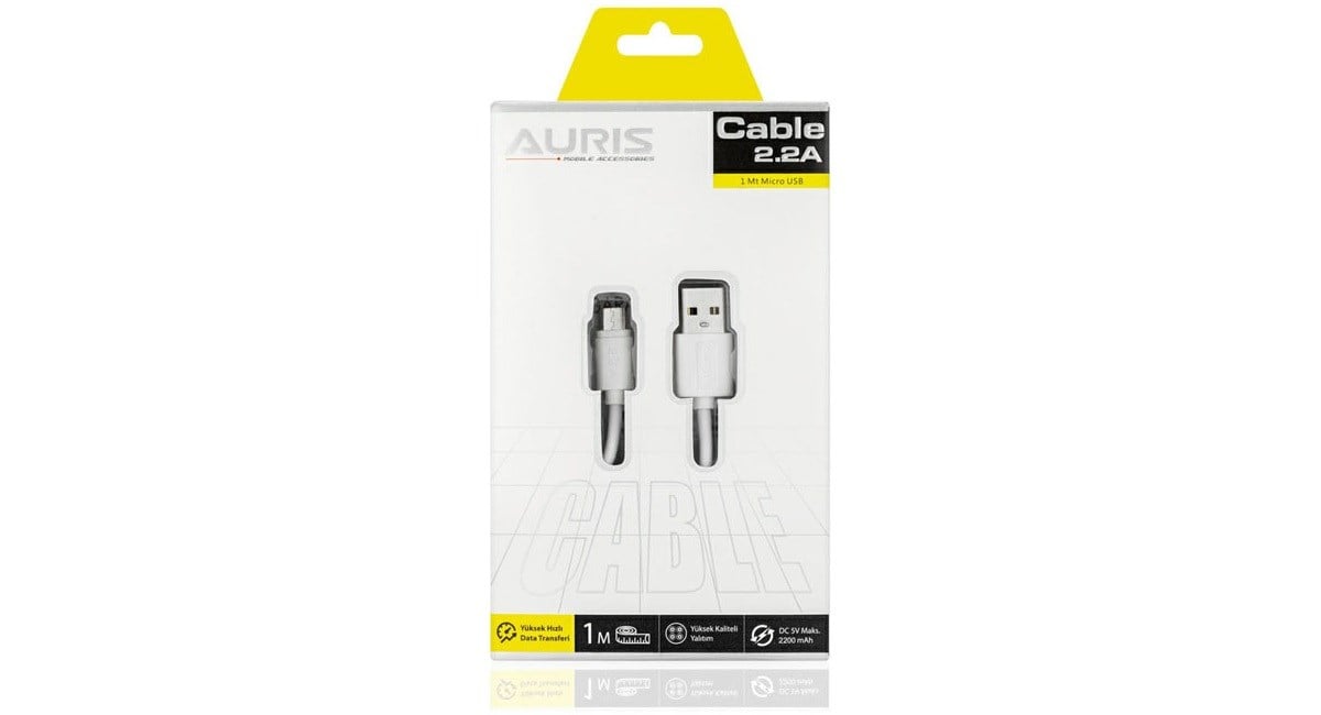 Auris USB Sarj Kablosu 2.2A 10W