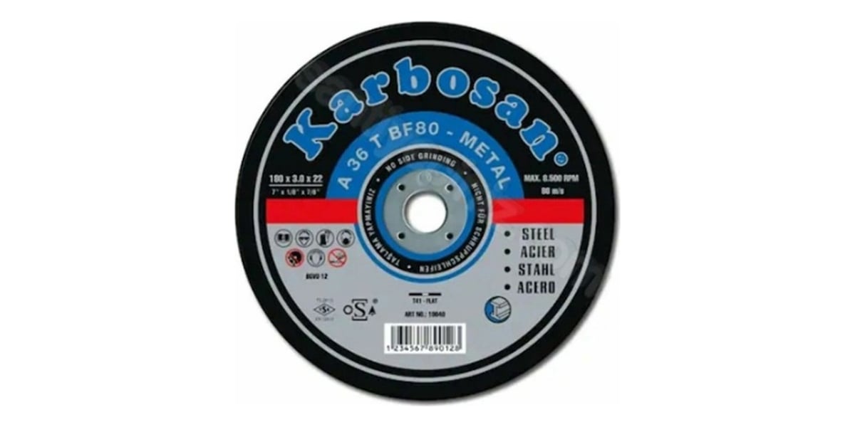 KASHISENTO CARBONS 3004 32本 Karbosan 180x3mm Metal Kesme Disk - Bilal Expres 0362 543 0444