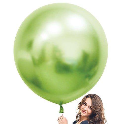 Açık Yeşil Jumbo Krom Balon 24 İnç 68 Cm