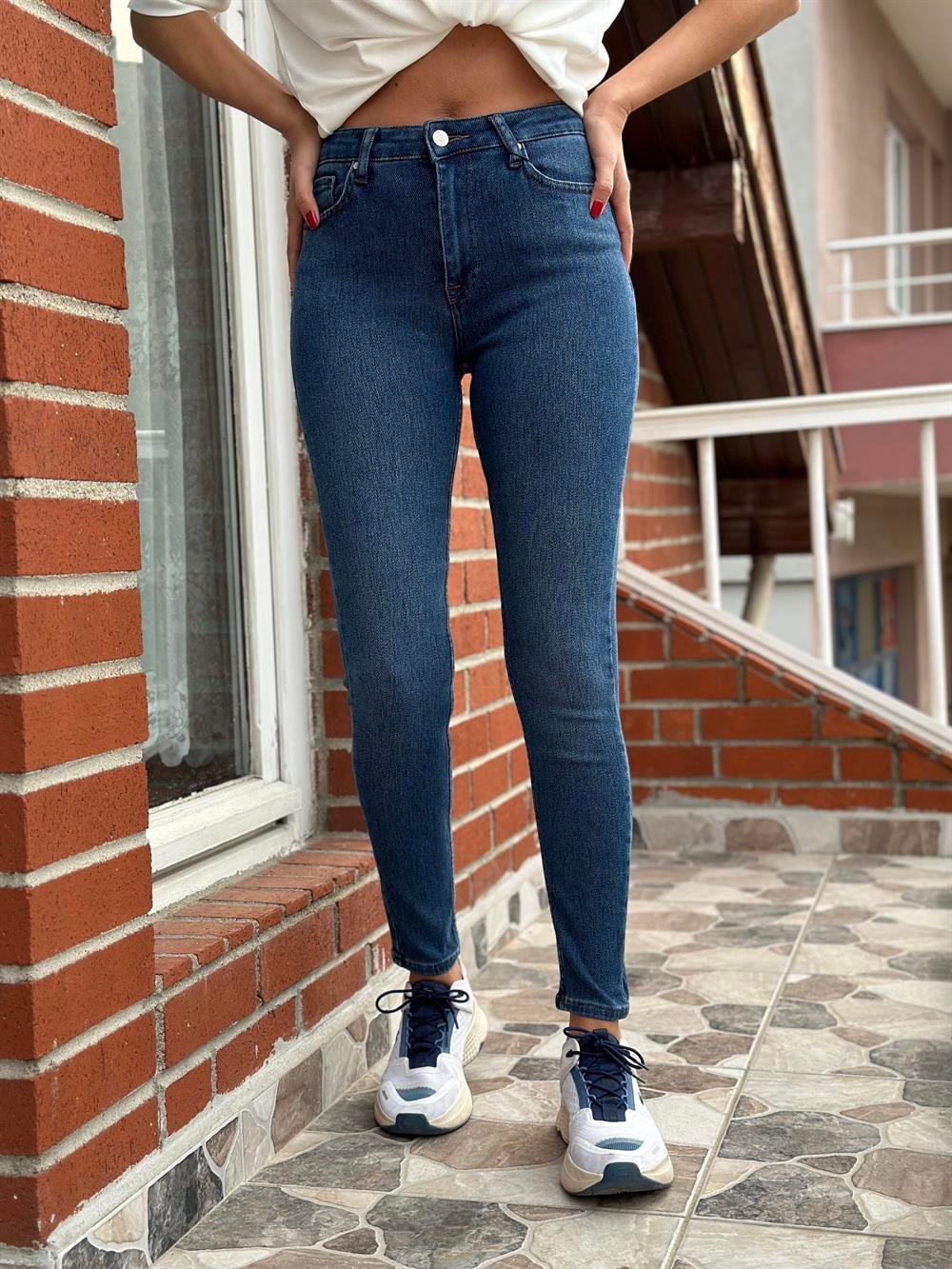 Lacivert Karol Süper Skinny Kadın Jean Pantolon