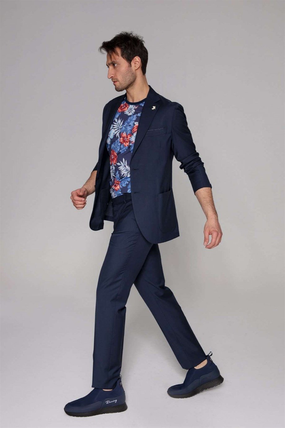 Tombolini Navy Blue Technical Fabric Suit