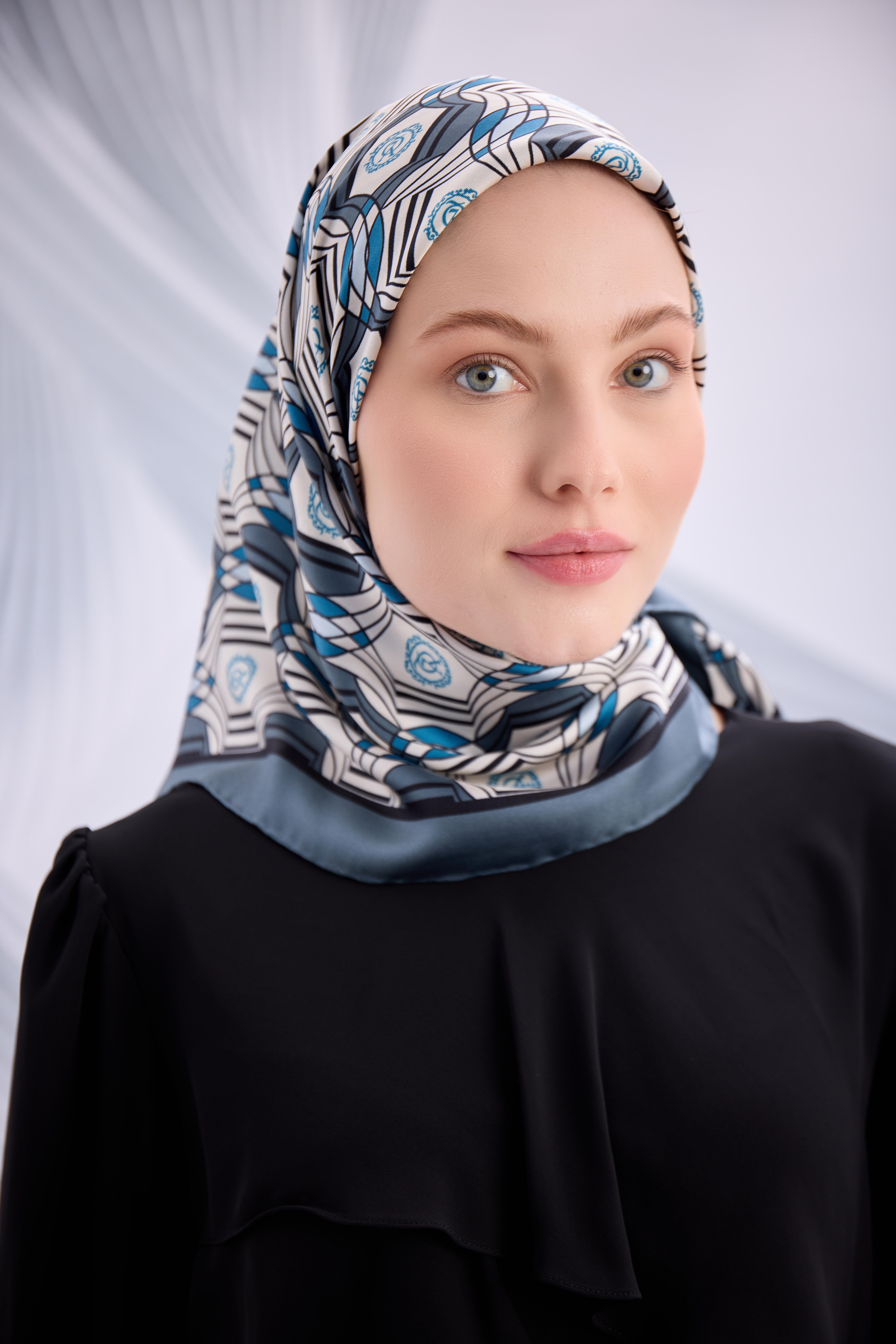 İNDİGO TWİLL İPEK LOGO EŞARP-YQ01004