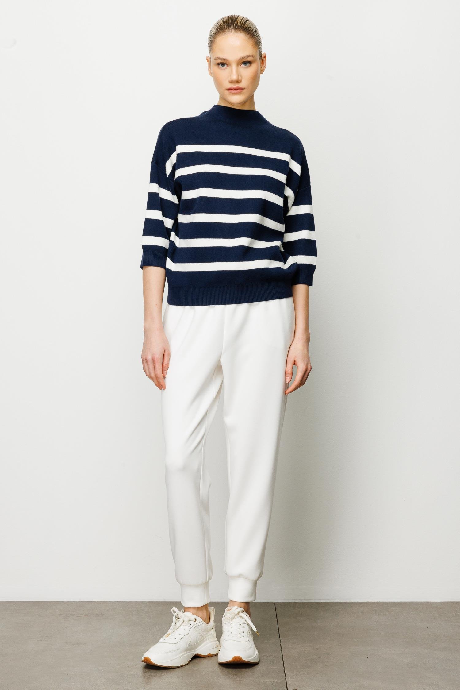 Elastan Kemerli Sweat Pantolon