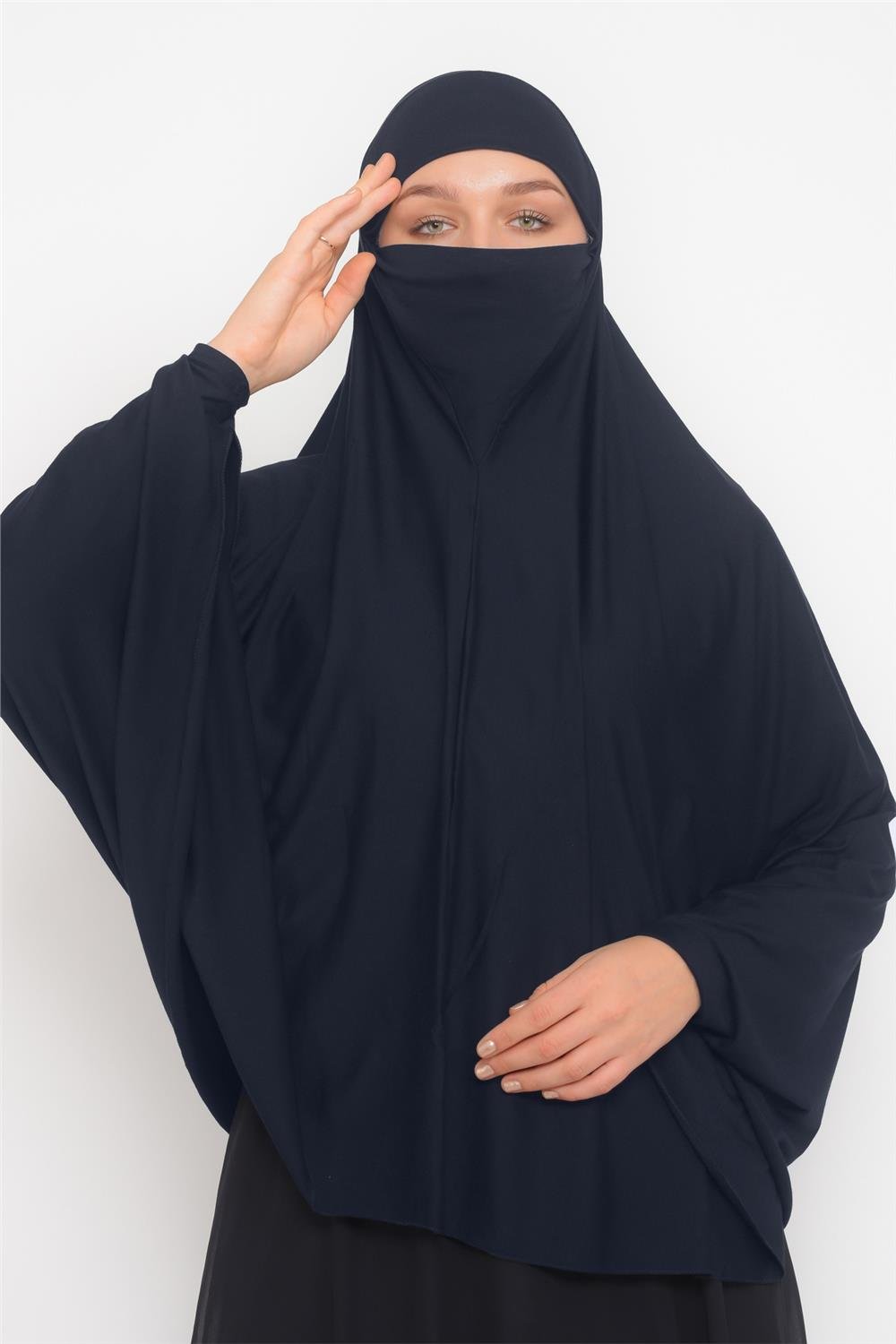 حجاب نقاب قطعة واحدة بأكمام 5xl كحلي الآن من التوبة لاناقة مميزة