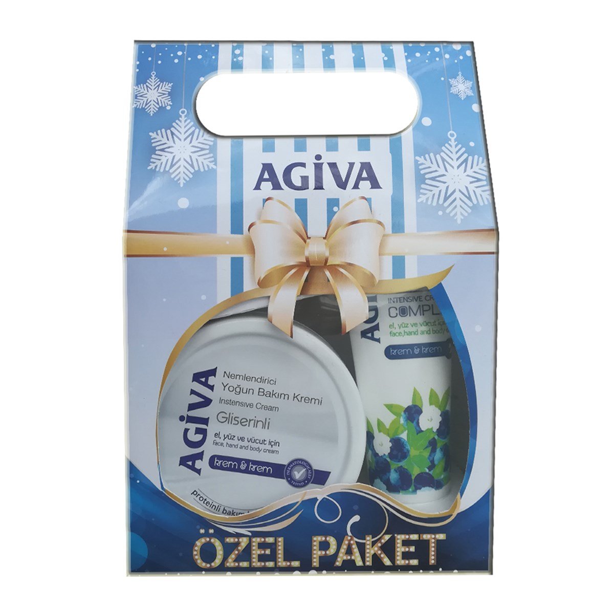 Agiva Soft Gliserinli Nemlendiricili Bakım Kremi Özel Paket 300 ml + 75 ml  - Platin
