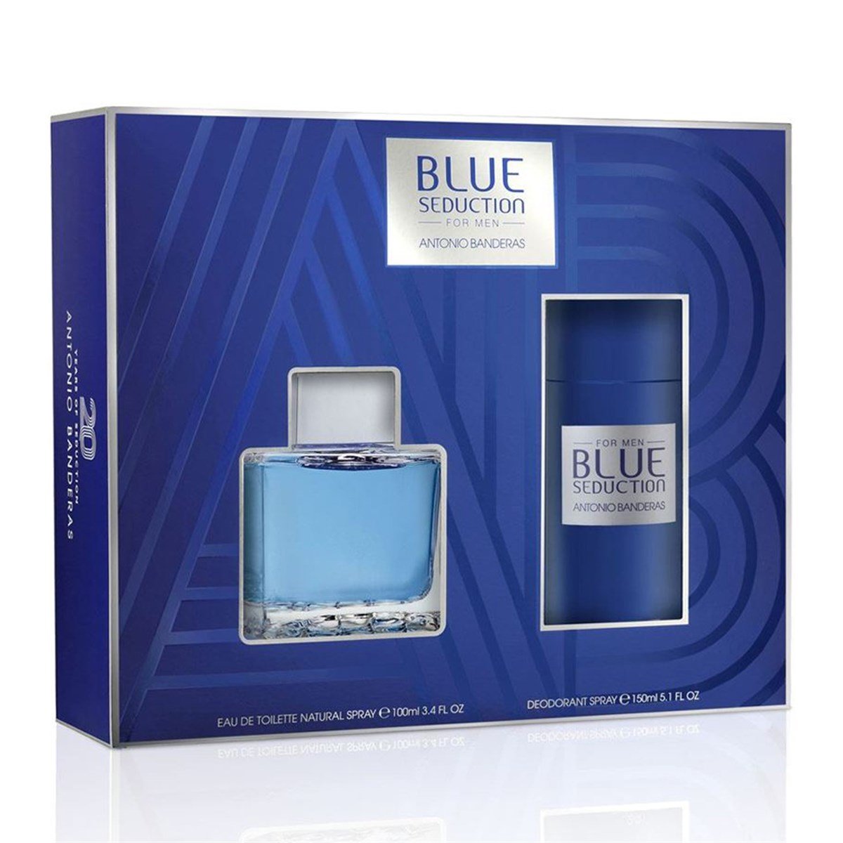 Antonio Banderas Blue Seduction Parfüm For Men 100ml + Blue Seduction  Deodorant For Men 150ml - Platin