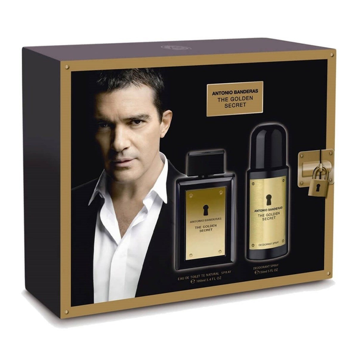 Antonio Banderas The Golden Secret For Men Parfüm 100ml + The Golden Secret  For Men Deodorant 150ml - Platin
