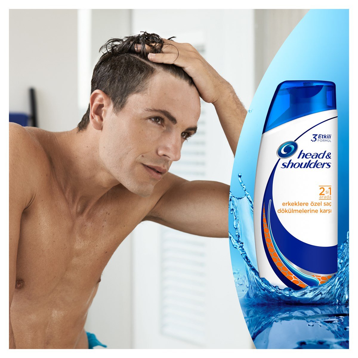 Head&Shoulders Şampuan 2in1 Saç Dökülme Karşıtı Erkek 500 Ml - Platin