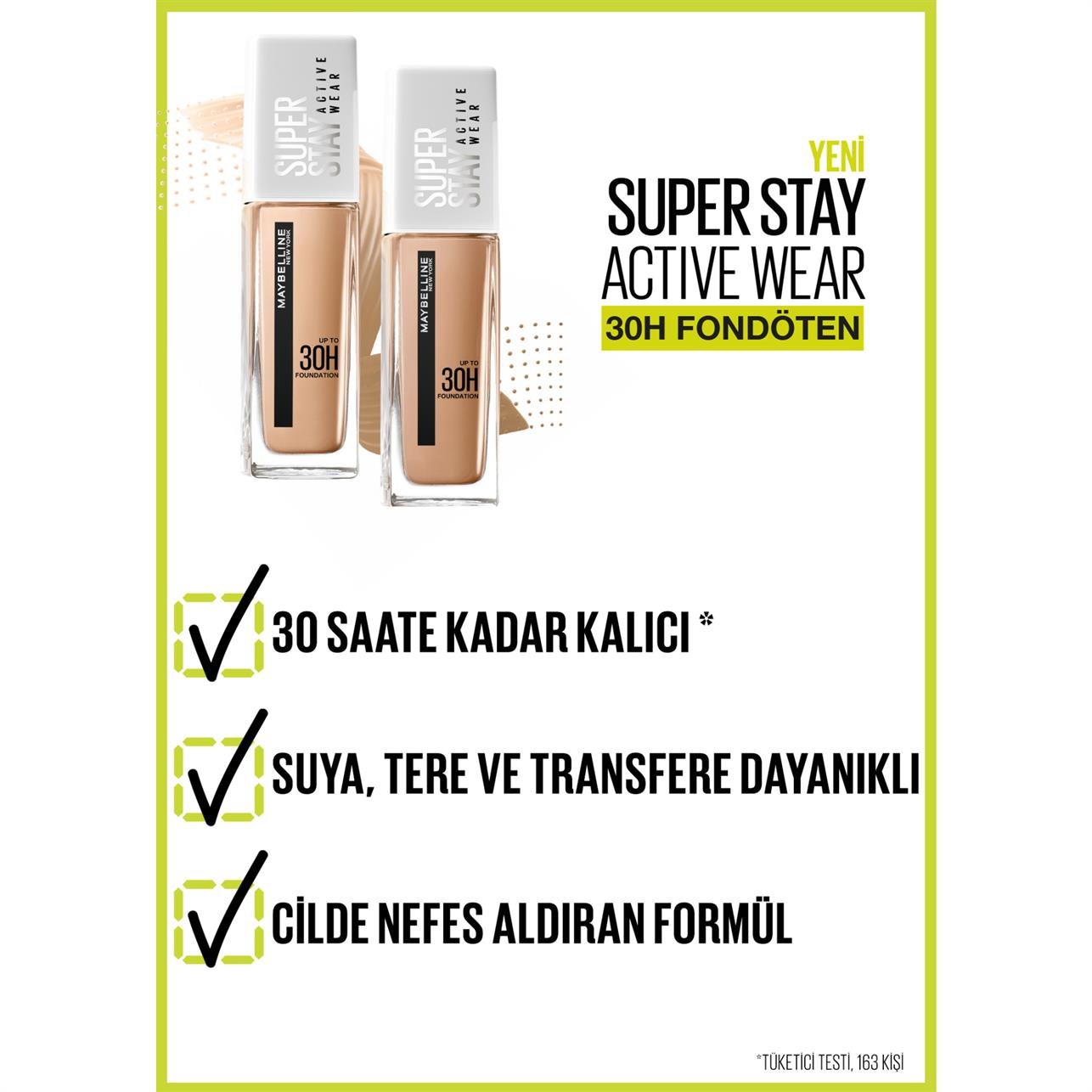 Maybelline New York Super Nude Fondöten 30H No:40 Fawn Wear Platin - Active Stay