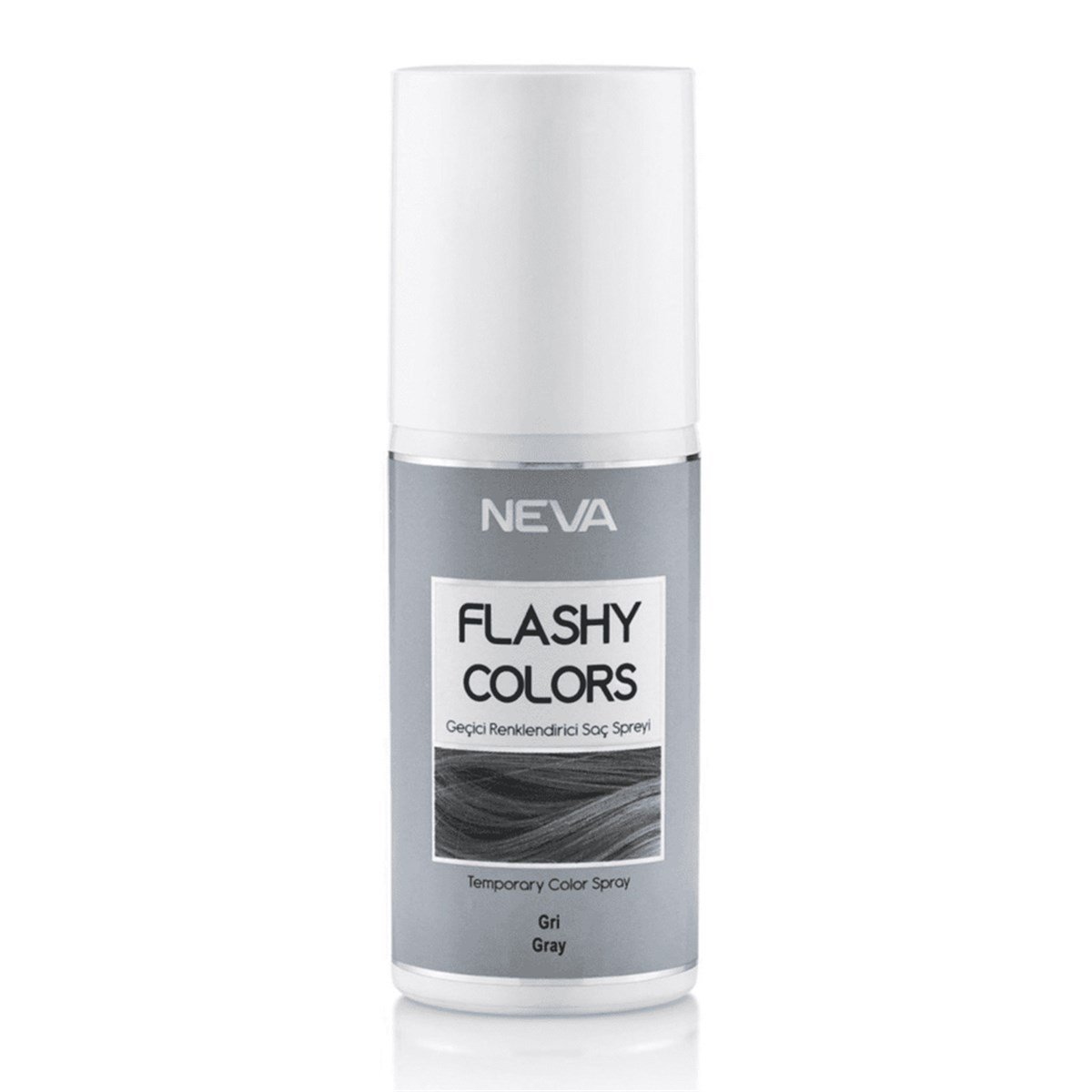 Neva Flashy Colors Geçici Renklendirici Saç Spreyi Gri 75 ml - Platin