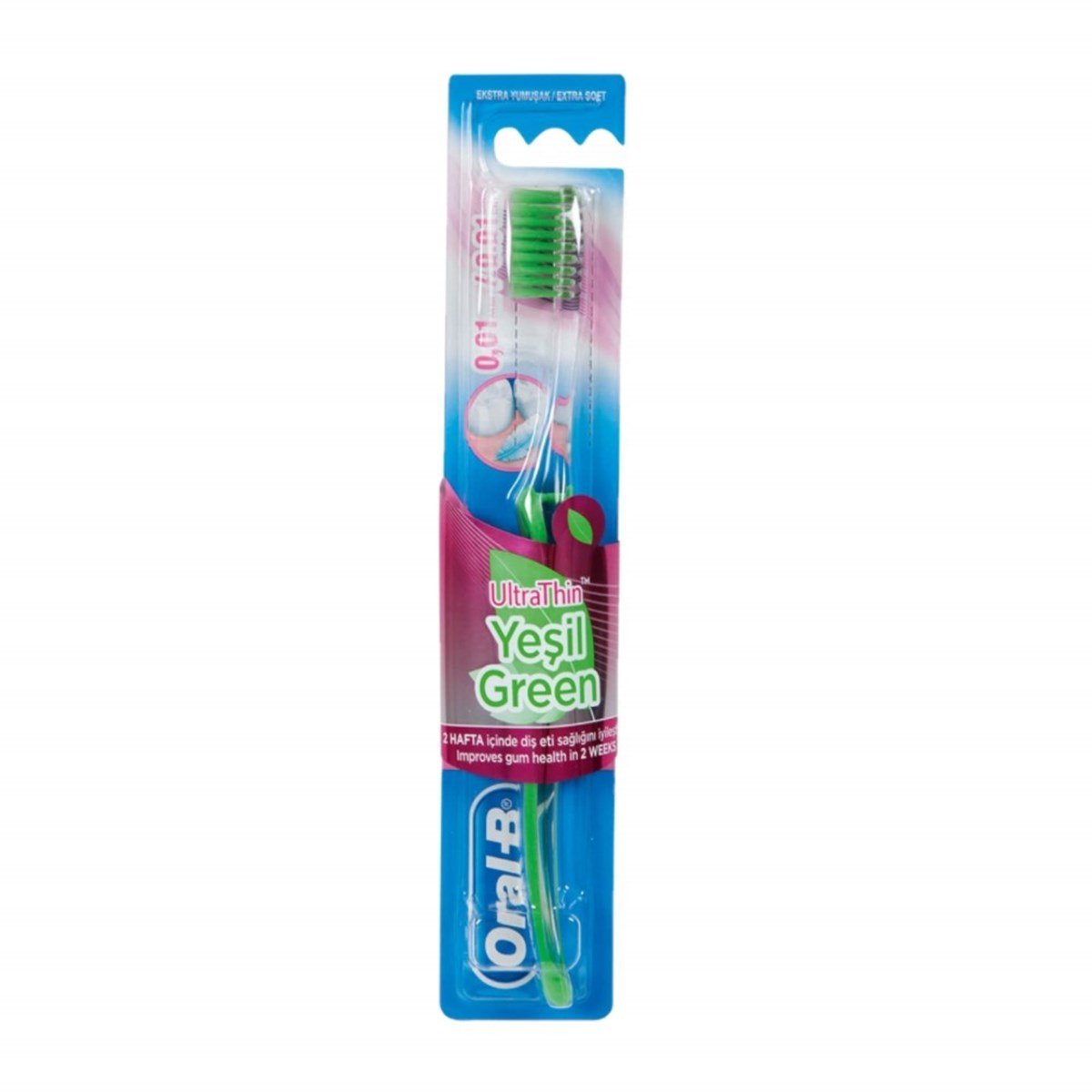 Oral-B Diş Fırçası Ultra Thin Yeşil 0,01ml Ekstra Yumuşak - Platin