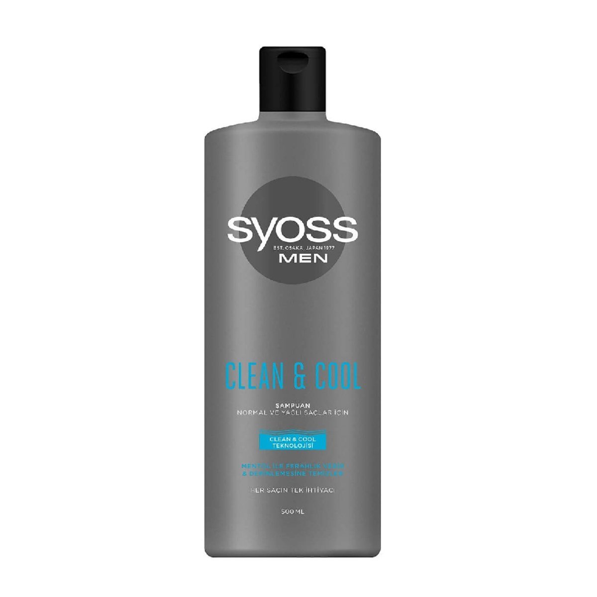 Syoss Men Şampuan Clean&Cool Normal ve Yağlı Saçlar 500ml - Platin