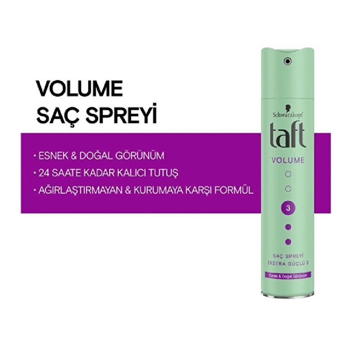 Taft Saç Spreyi Volume Extra Güçlü 250ml - Platin