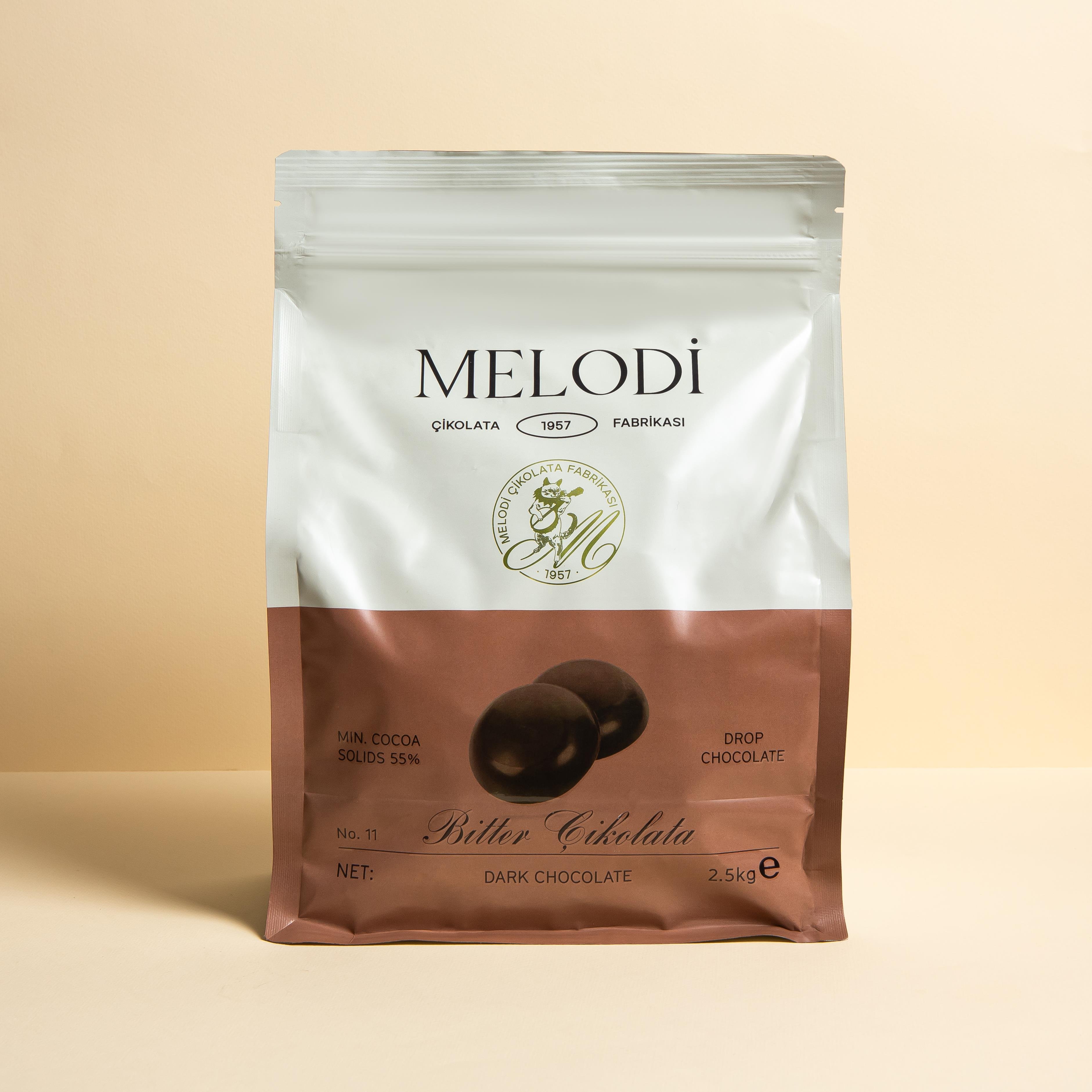 55 Bitter Pul (Para - Drop - Damla ) Çikolata 2,5kg - Melodi Çikolata