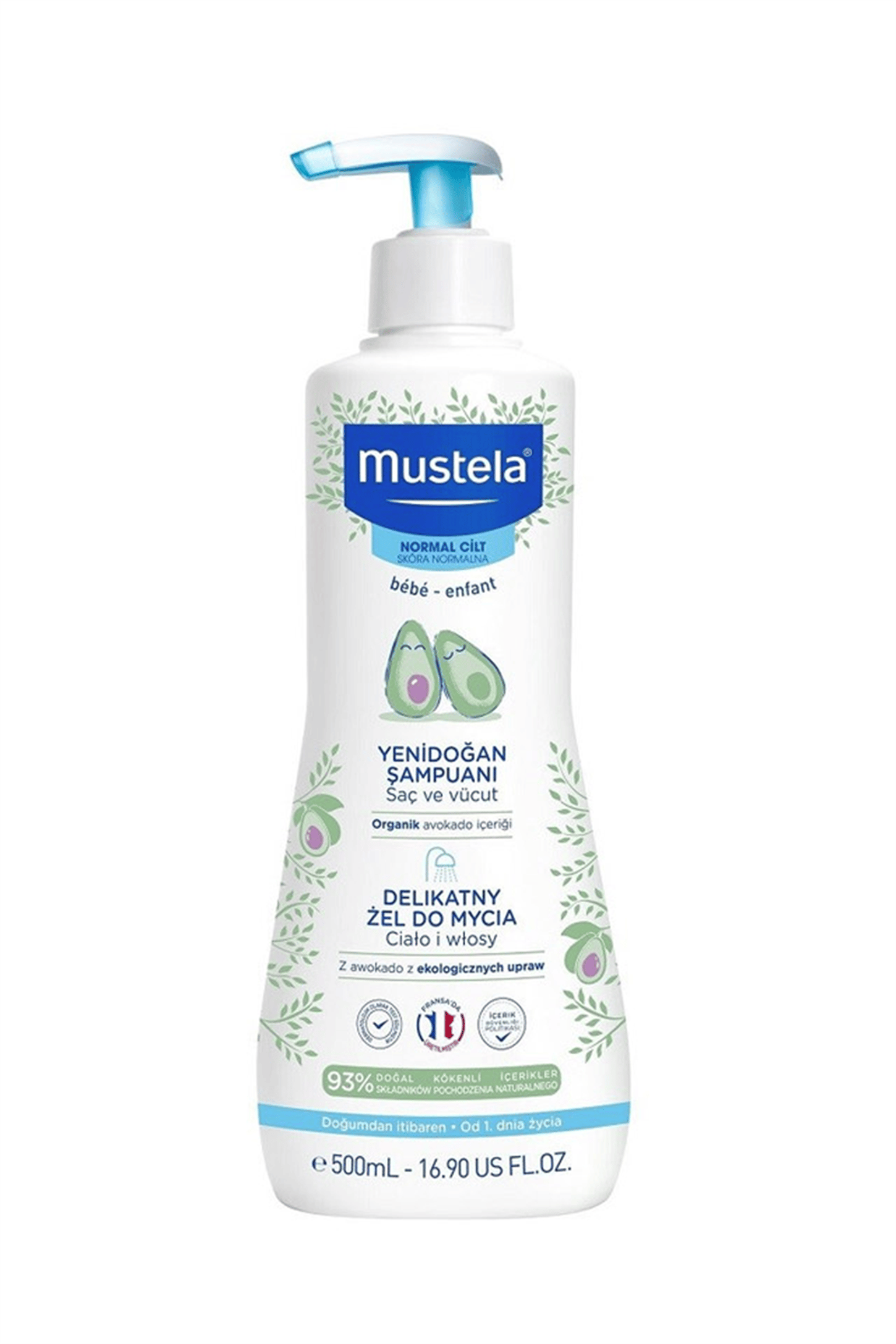 Mustela Gentle Cleansing Yenidoğan Bebek Şampuanı 500 ml | Kozmovital