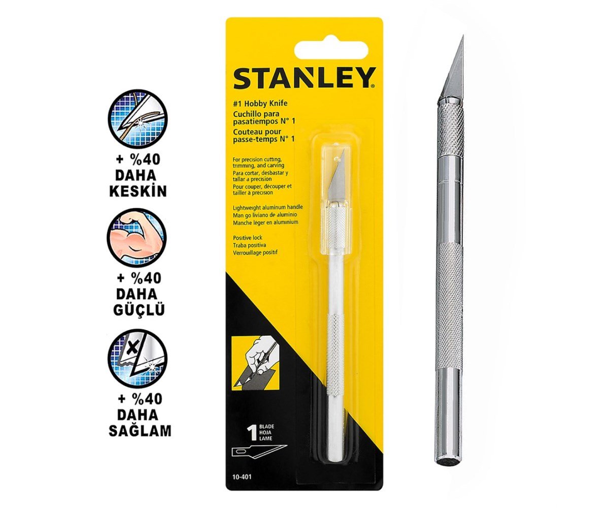 En Ucuz Stanley Hobi Maket Bıçağı Neşter Tipi 120mm 0-10-401 | Depohaus