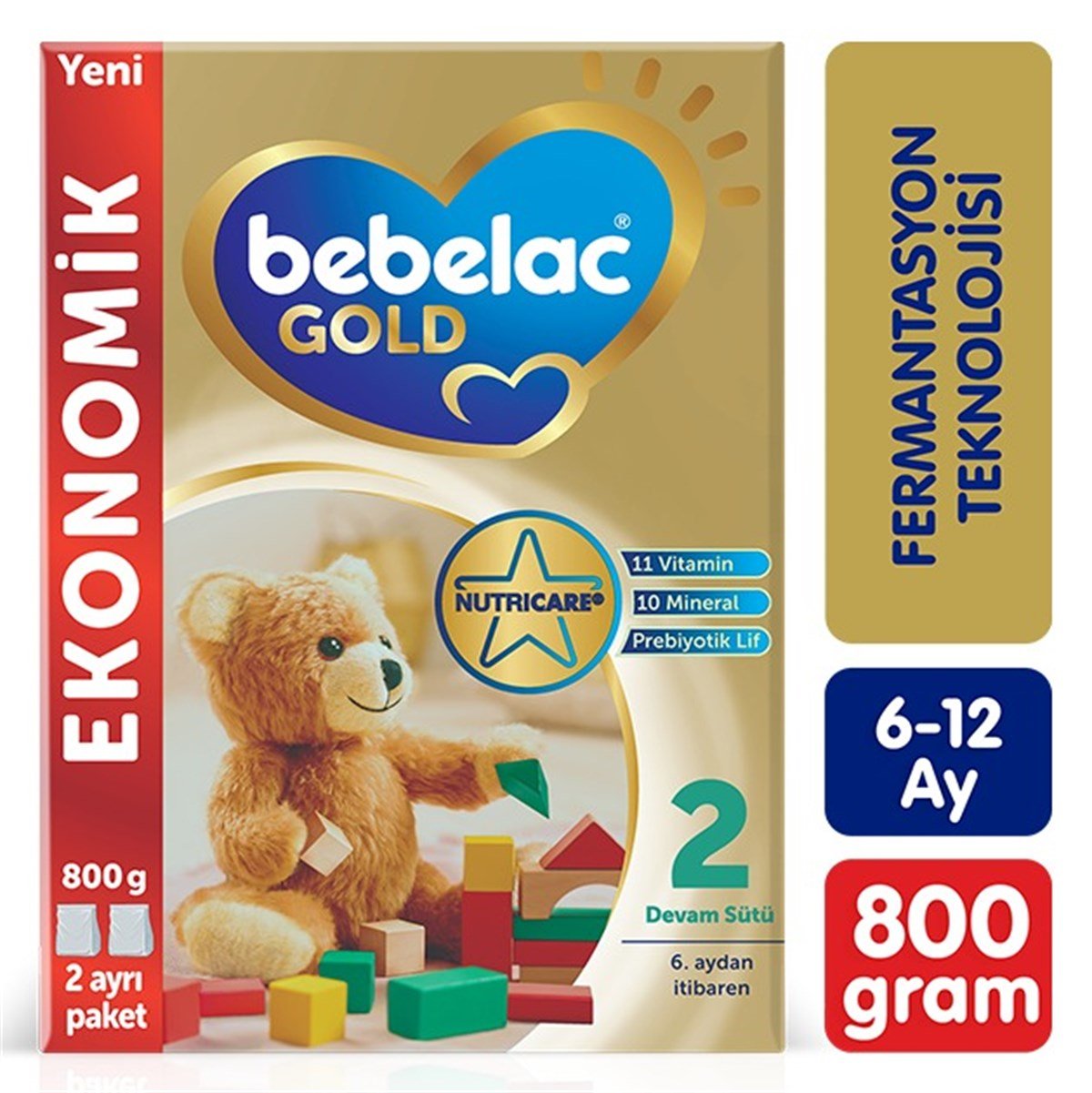 Bebelac Gold 2 Devam Sütü 800g 6-12 Ay - Minimoda