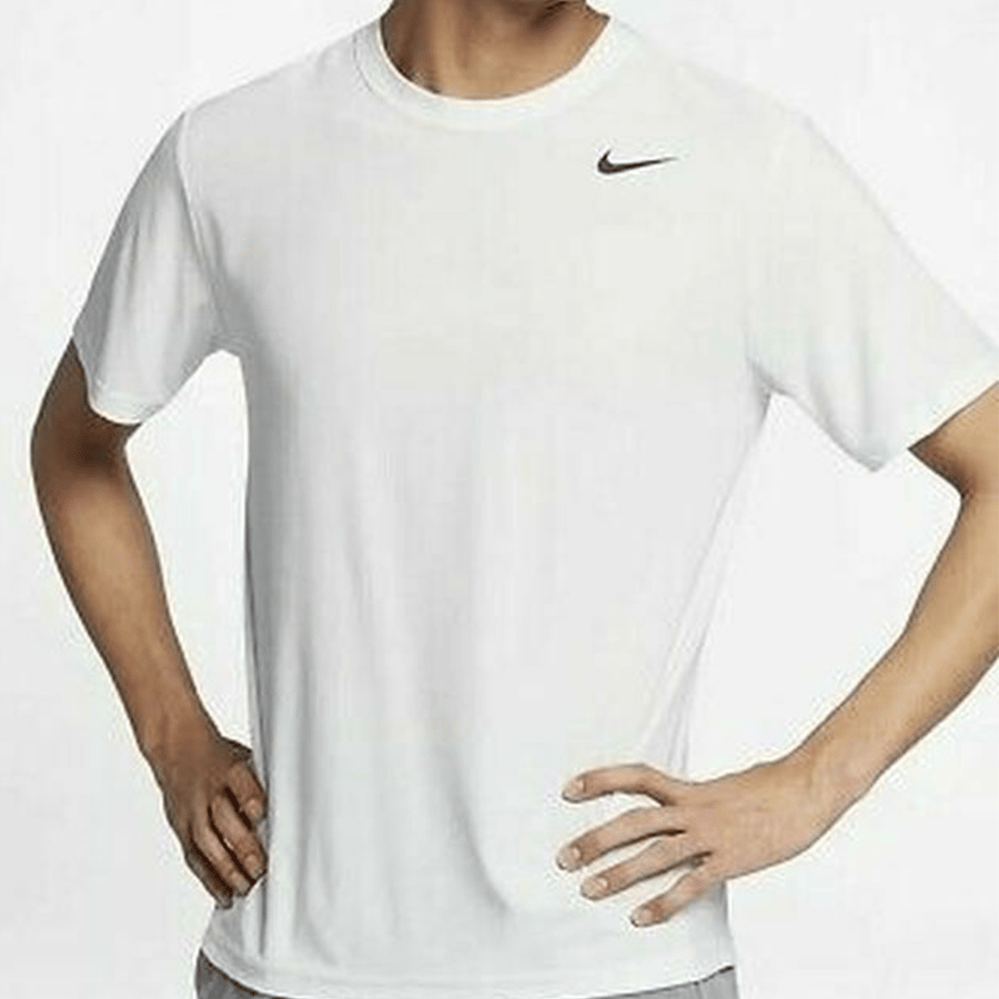 Nike Erkek Beyaz Dri Fit Spor Tişört