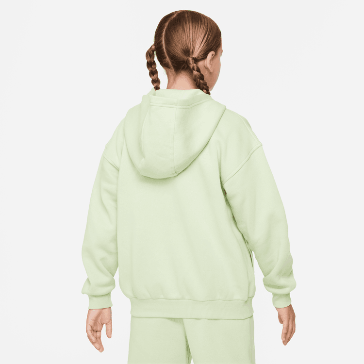 Nike Sportswear Club Fleece Tam Boy Fermuarl Bol Genc K z Cocuk Kapu onlu Ustu
