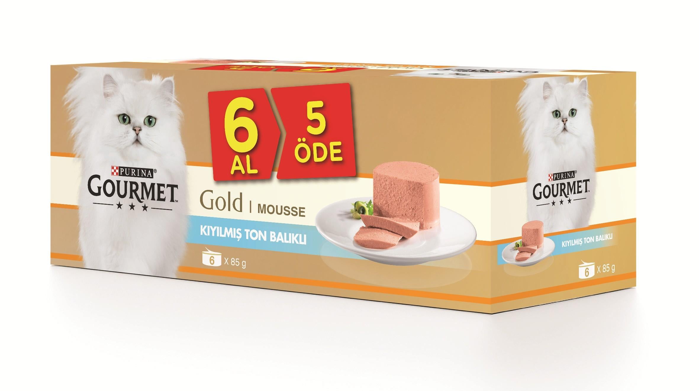 Gourmet Gold Kıyılmış Ton Balıklı Yaş Kedi Maması 85Gr 6AL 5Öde