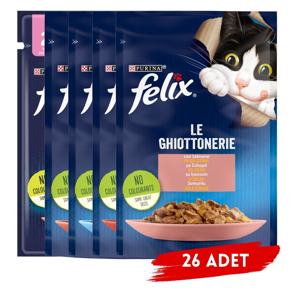 Felix Karışık Kedi Yaş Mama 26 Paket - İkizler Yem Market