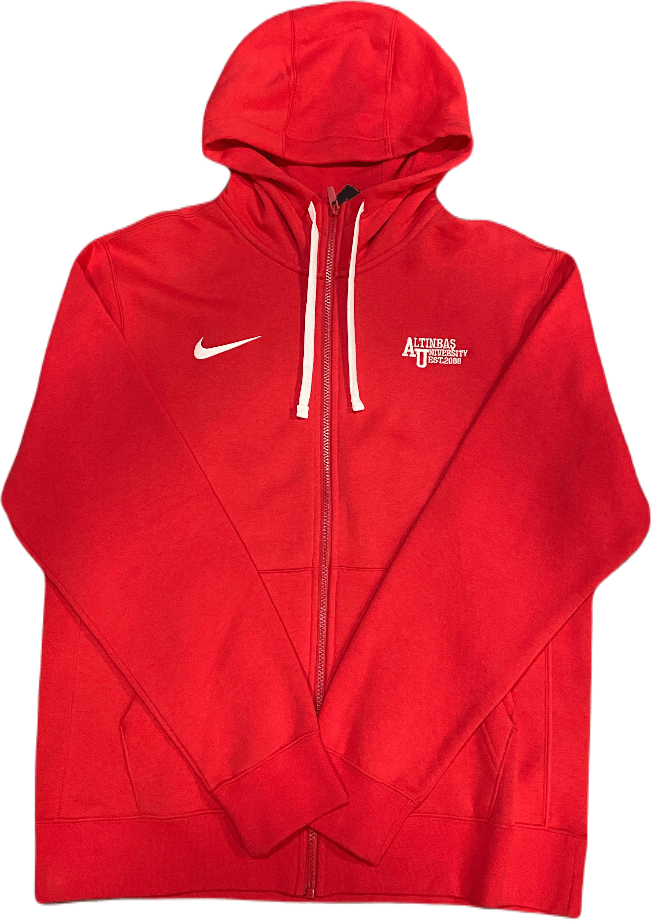 Nike red sales zip up jacket