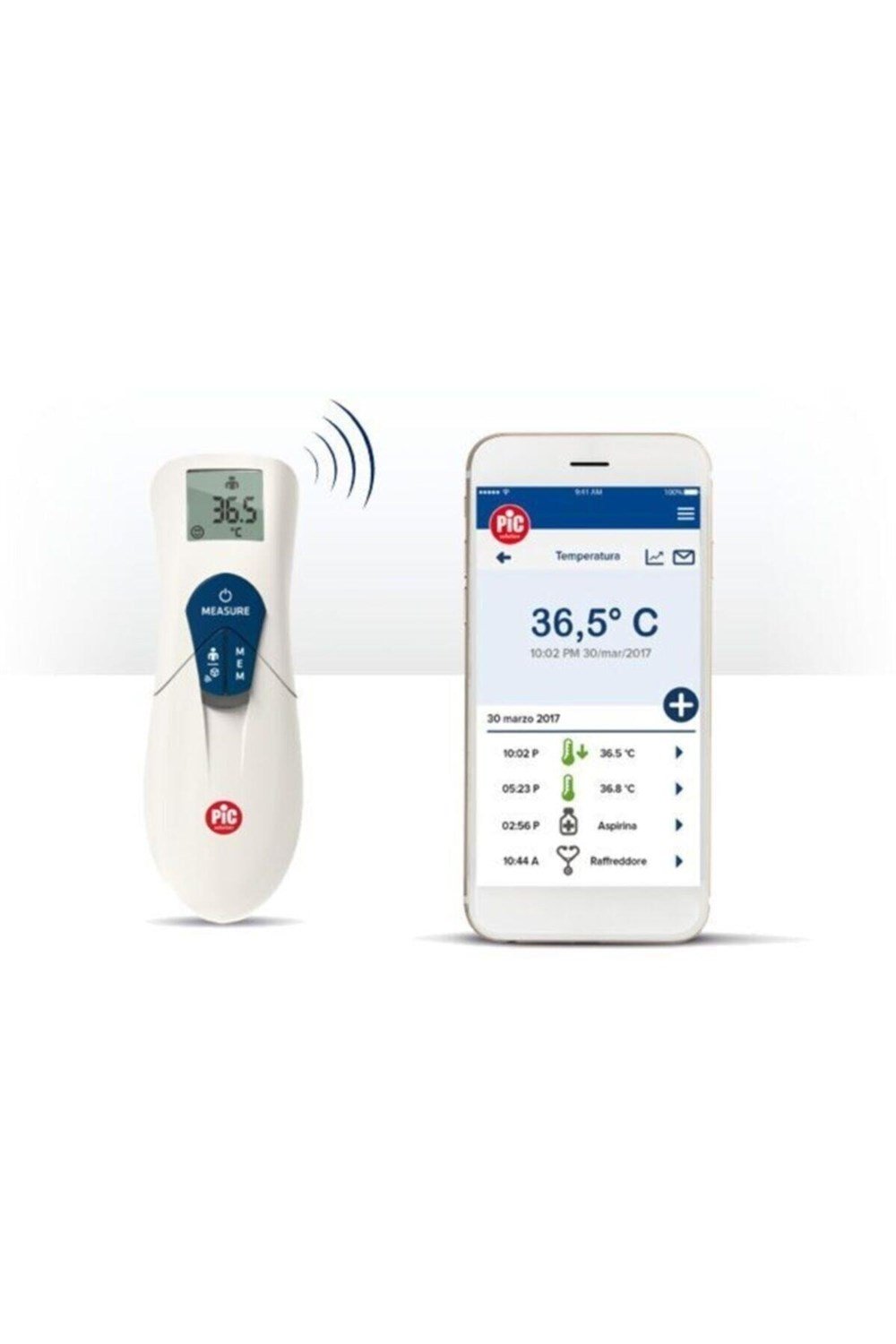 Pic Solition Thermodiary Head Bluetooth Temazsız Ateş Ölçer - Medikal Market