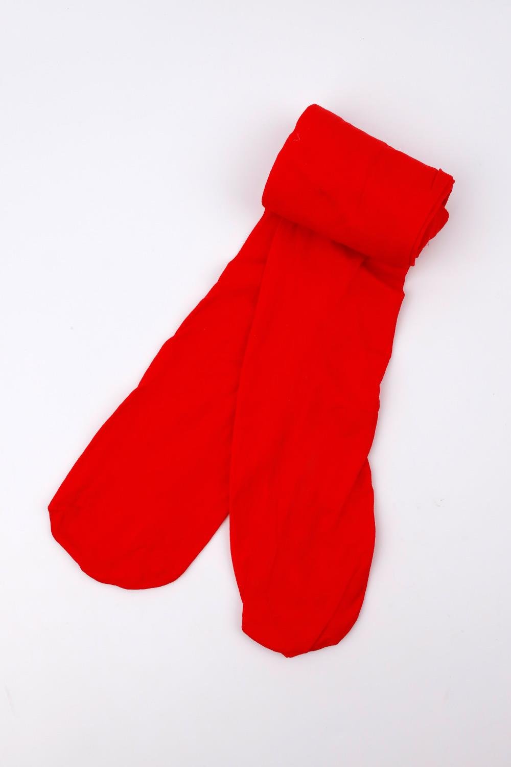 Kırmızı Kız Çocuk Muz Külotlu Çorap