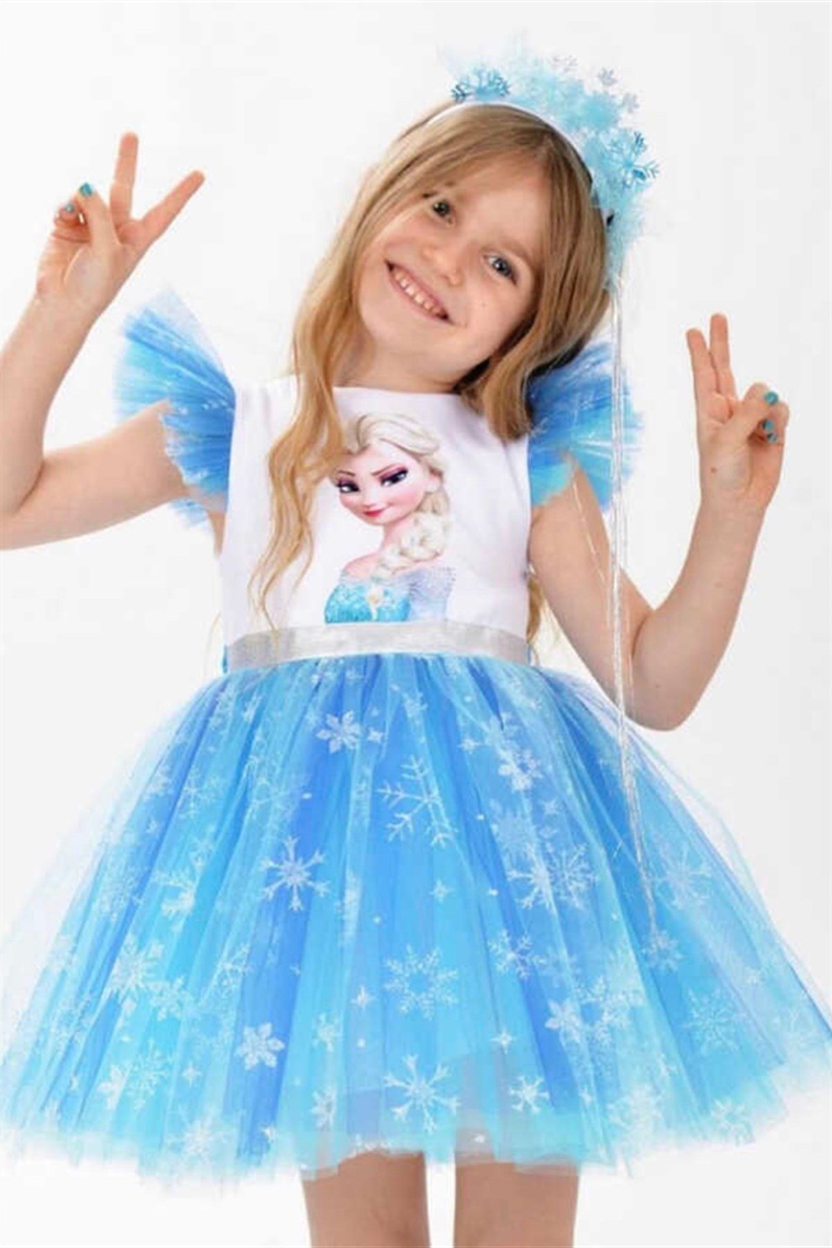 Kolsuz Elsa Tüllü Kız Çocuk Elbise Set - AshleyLM235ASHLEY | Le Mabelle