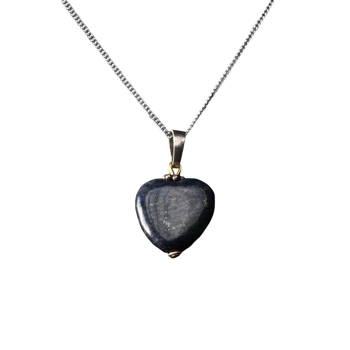 Kalp Kesim Lapis Lazuli Taşı Kolye