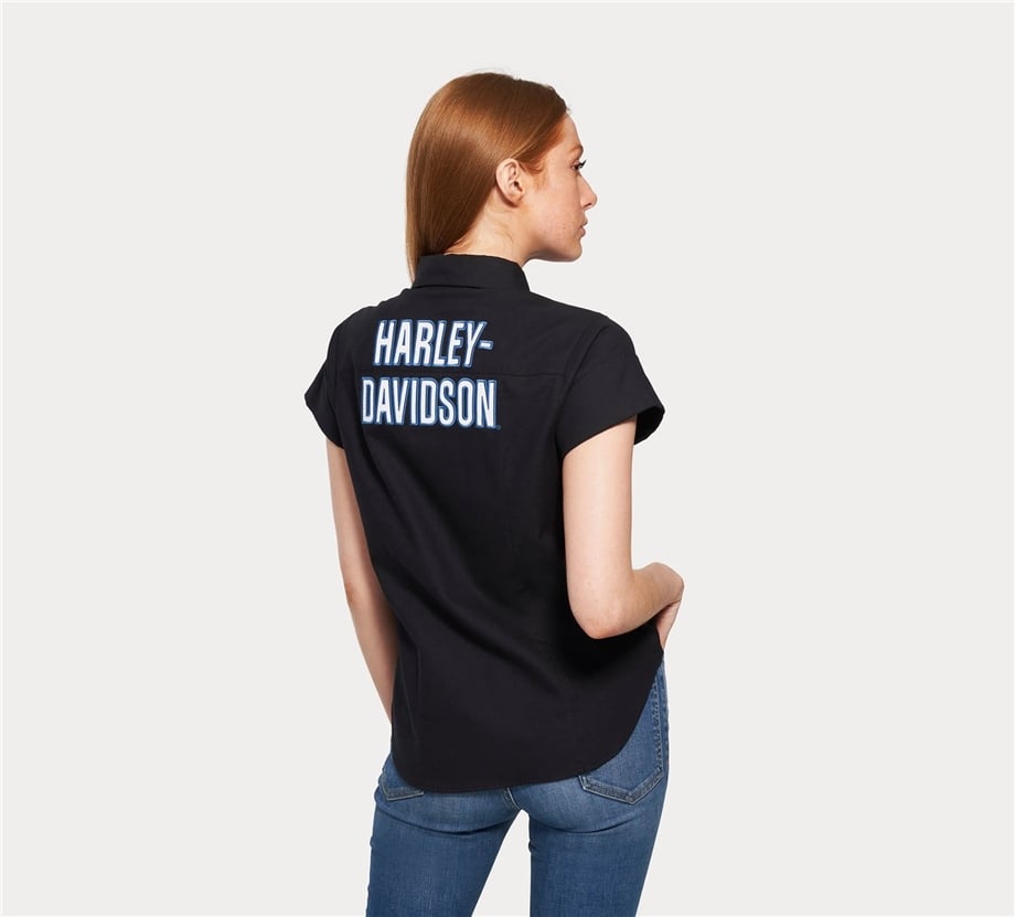Solid Shirt Siyah Kadın Yelek - Harley Davidson Shop