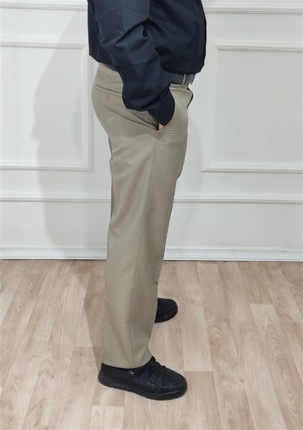 Erkek Klasik Rahat Kesim Siyah Kumaş Pantolon | Nacar Çarşı
