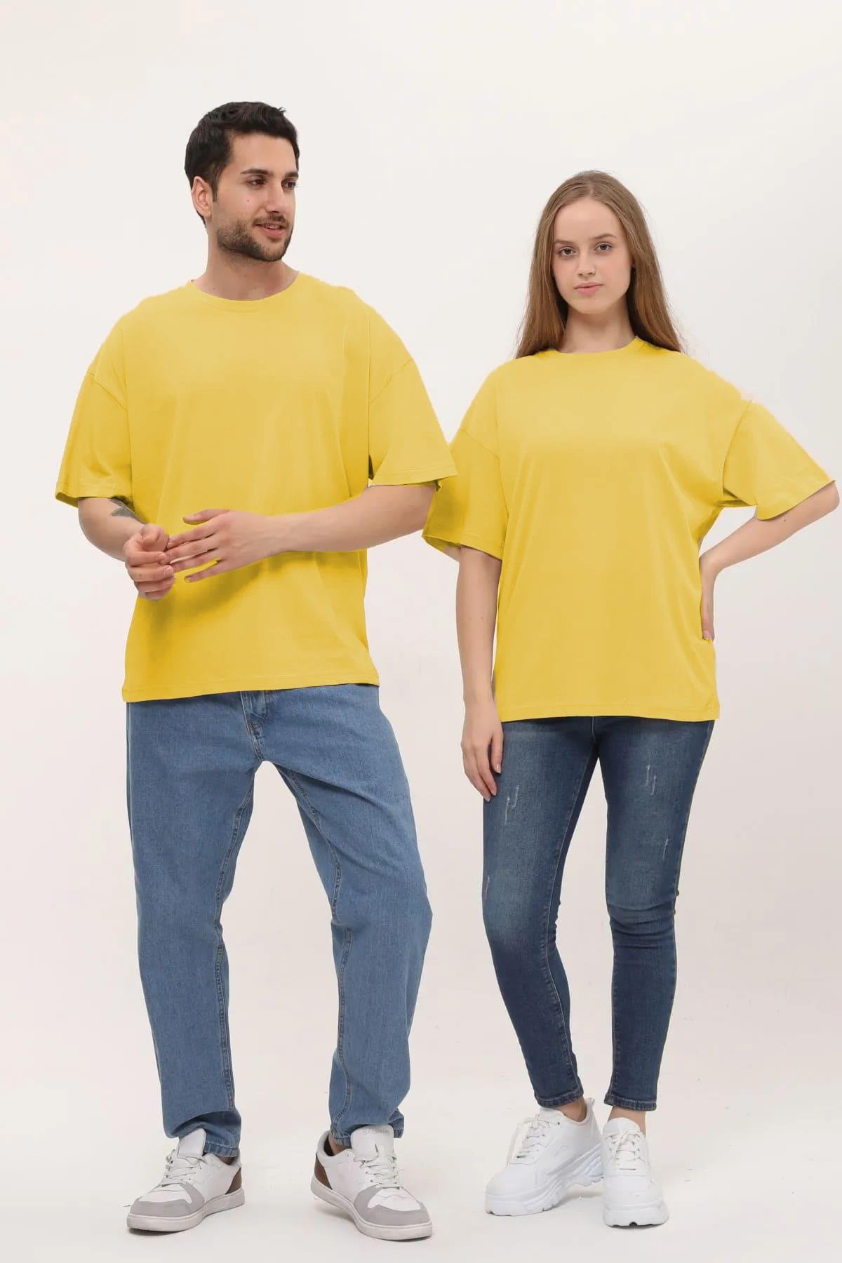 Unisex Kısa Kol Basic 14 Şubat Sevgililer Günü Çift Kombin Tişört (2 Adet)