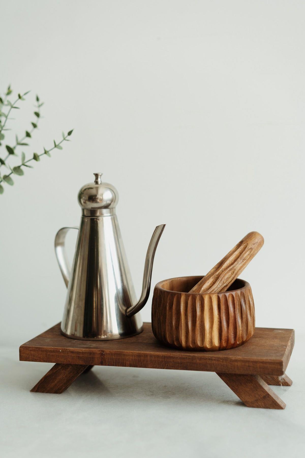 Vanessa 2'li Paslanmaz Çelik Kapaklı Yağdanlık Seti