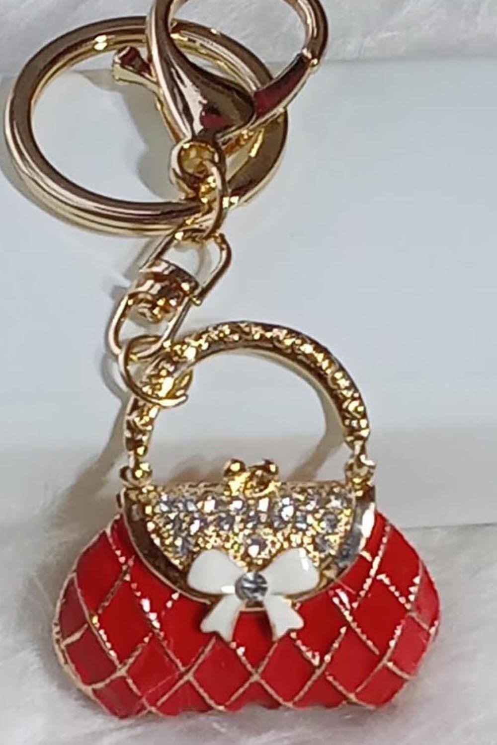 Üç Boyutlu Çanta Figür Anahtarlık Kırmızı - DUYGU SHOES & BAG