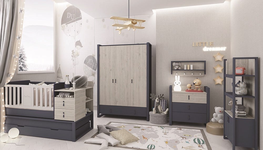 Pierre Cardin Vega Lacivert 80*180 Uzayan Sabit Bebek Karyolası