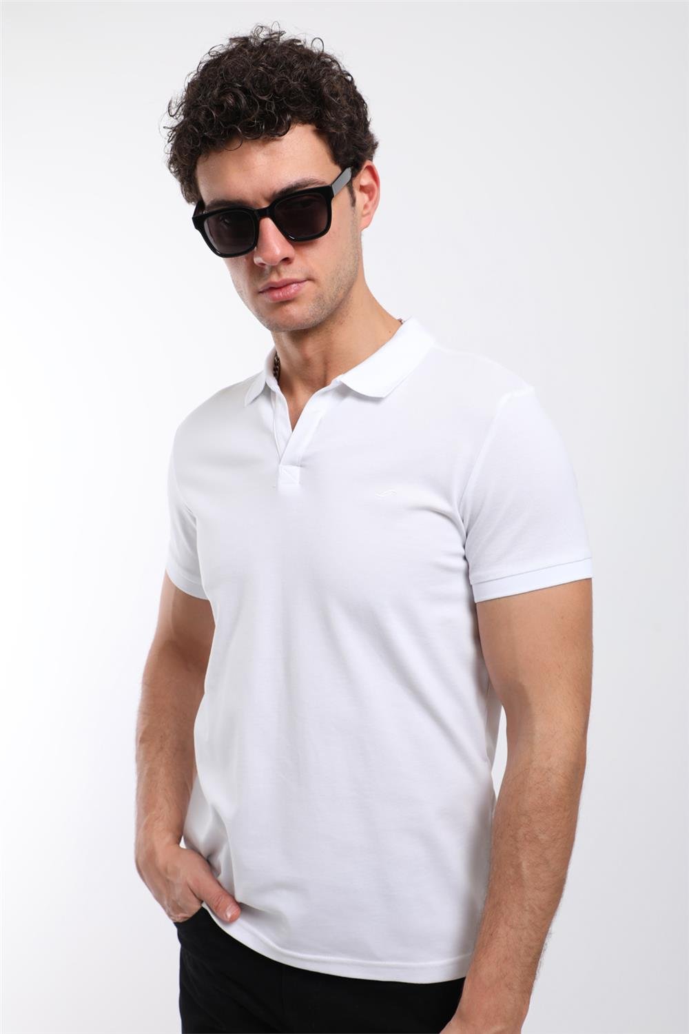 3001 Polo Yaka Basic Slim Fit Erkek T-shirt