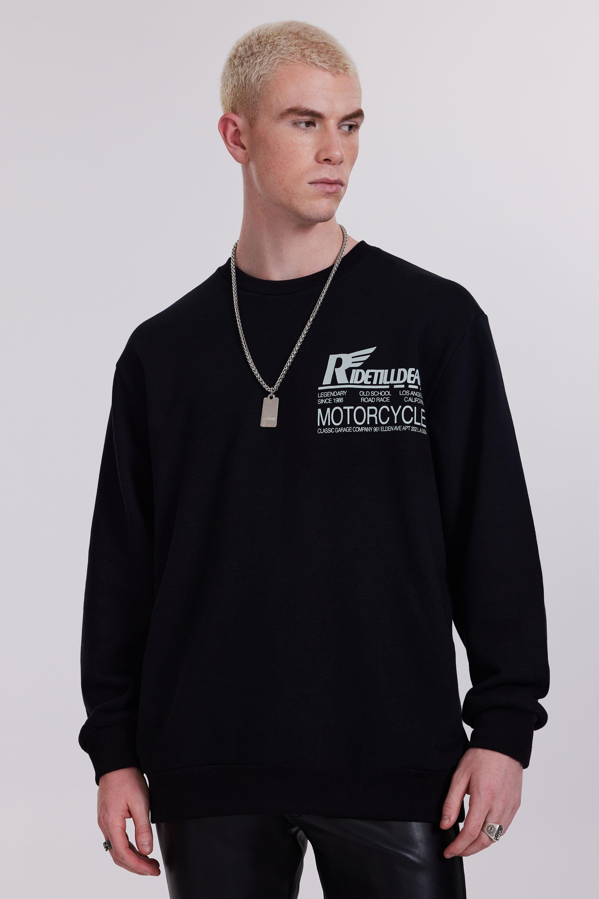 Sweatshirt moto hotsell