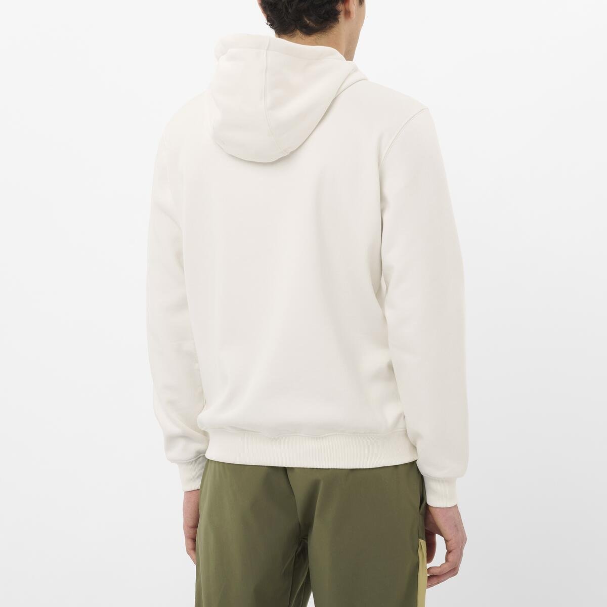 Salomon CHEST LOGO HOODIE Erkek Sweatshirt Whisper White LC2675600