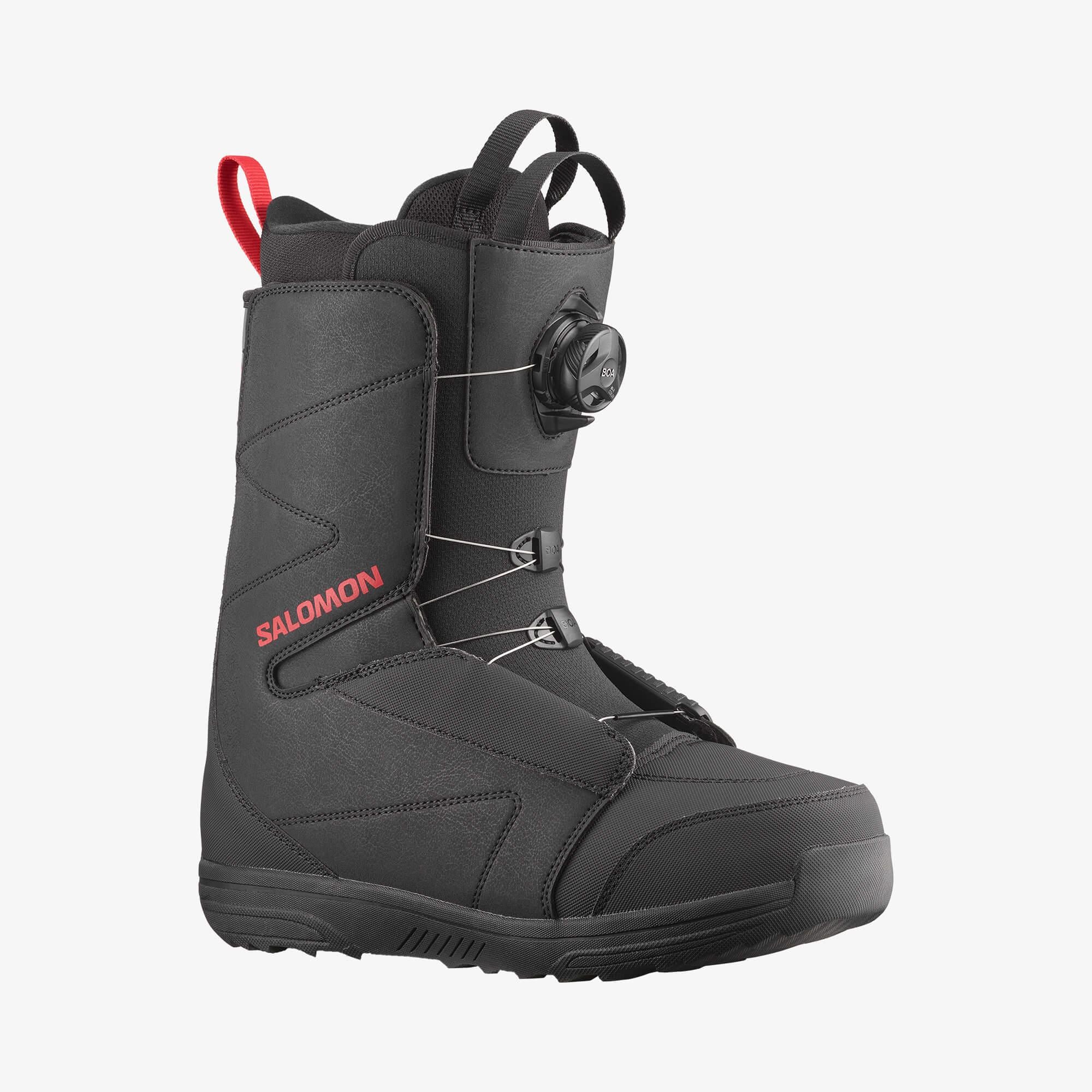 スノーボードブーツSALOMON FACTION BOA 28cm Salomon Faction Boa Black/Red Snowboard Botu L47548300