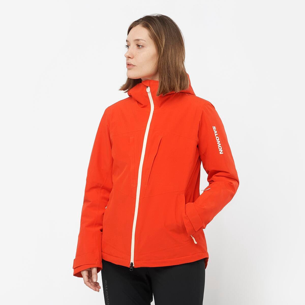 SALOMON レディースHIGHLAND JACKET / M Salomon Highland Kadın Kayak Montu - Kırmızı