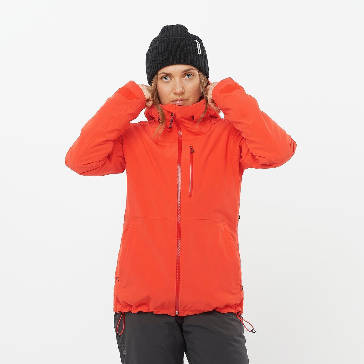 SALOMON レディースHIGHLAND JACKET / M Salomon Highland Kadın Kayak Montu - Kırmızı