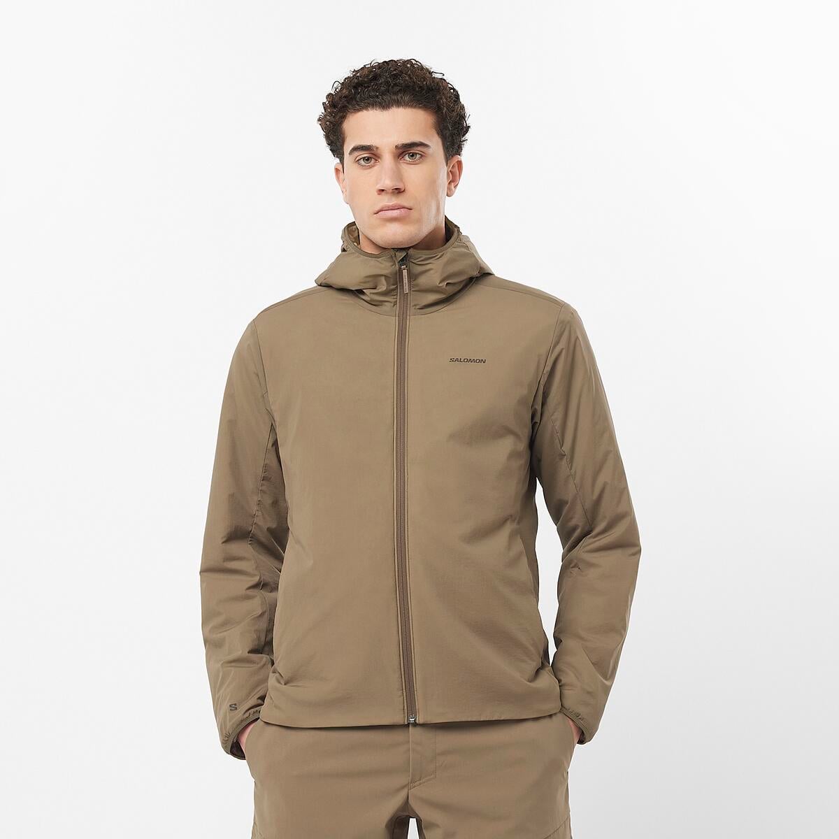 Salomon Mountain Flex Kapüşonlu Erkek Outdoor Montu - Kahve