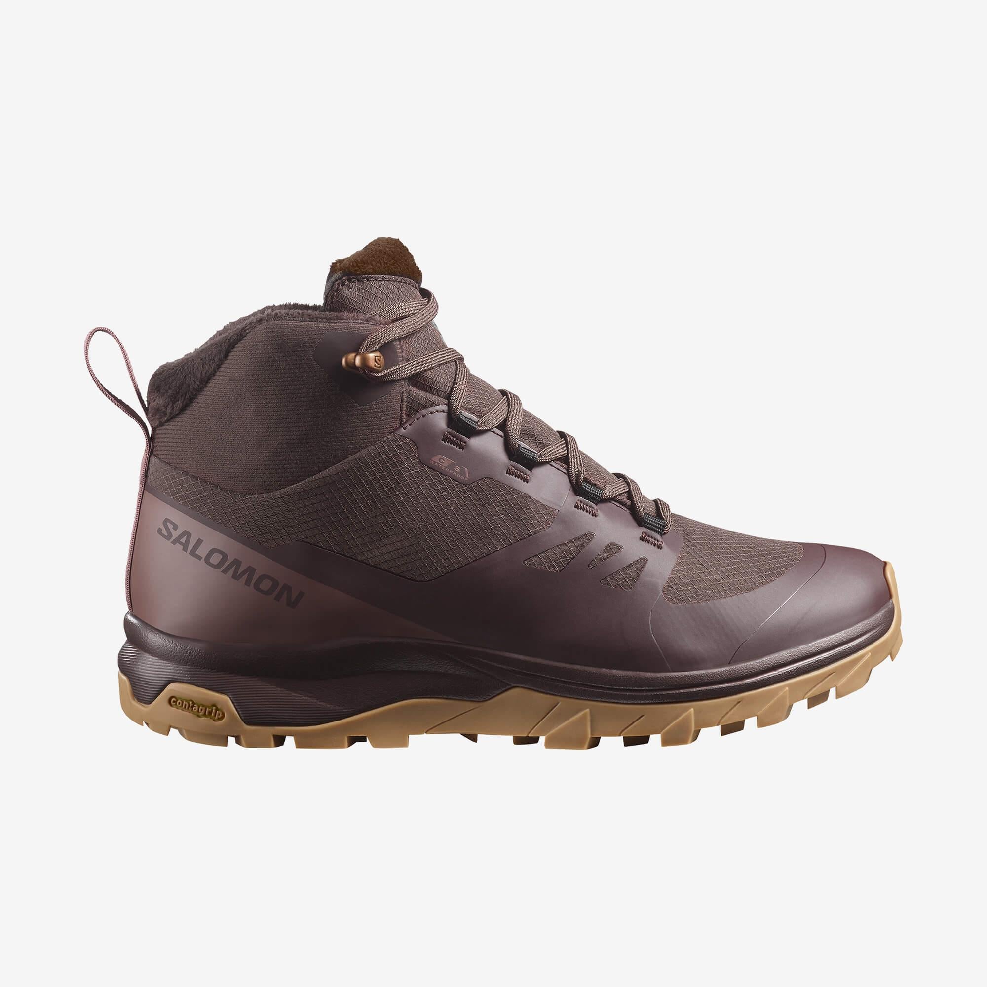 Salomon Outsnap Waterproof Kadın Outdoor Botu - Bordo