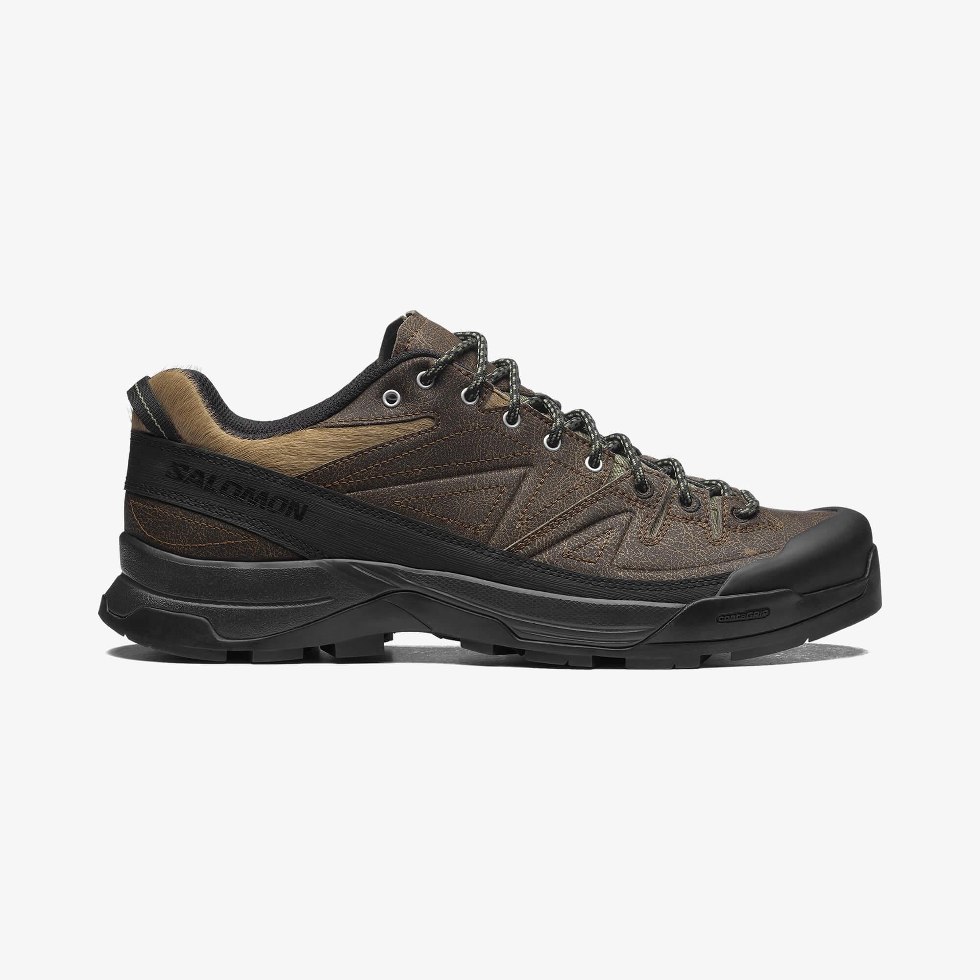Salomon X-ALP LOW DISTRESSED LEATHER Unisex Sneaker Dark Earth