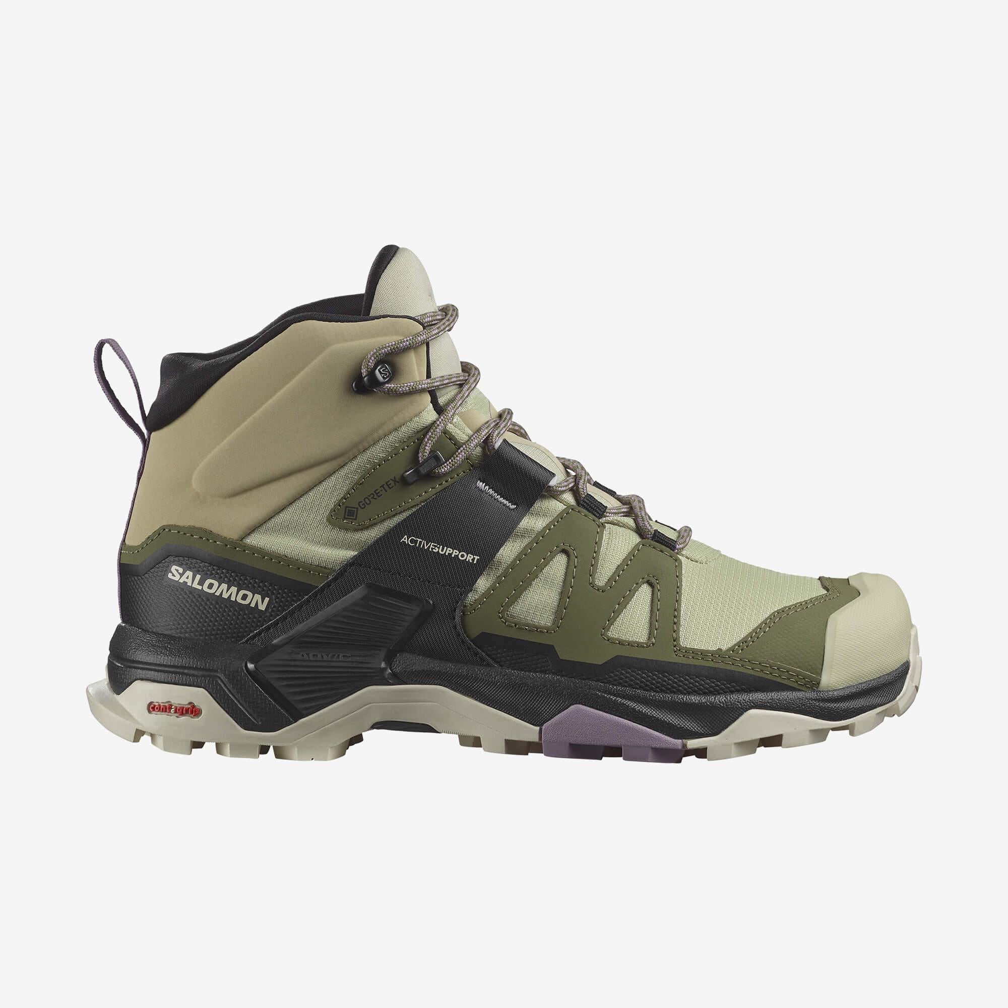 Salomon X Ultra 4 Mid Gore-Tex Kadın Outdoor Botu - Yeşil