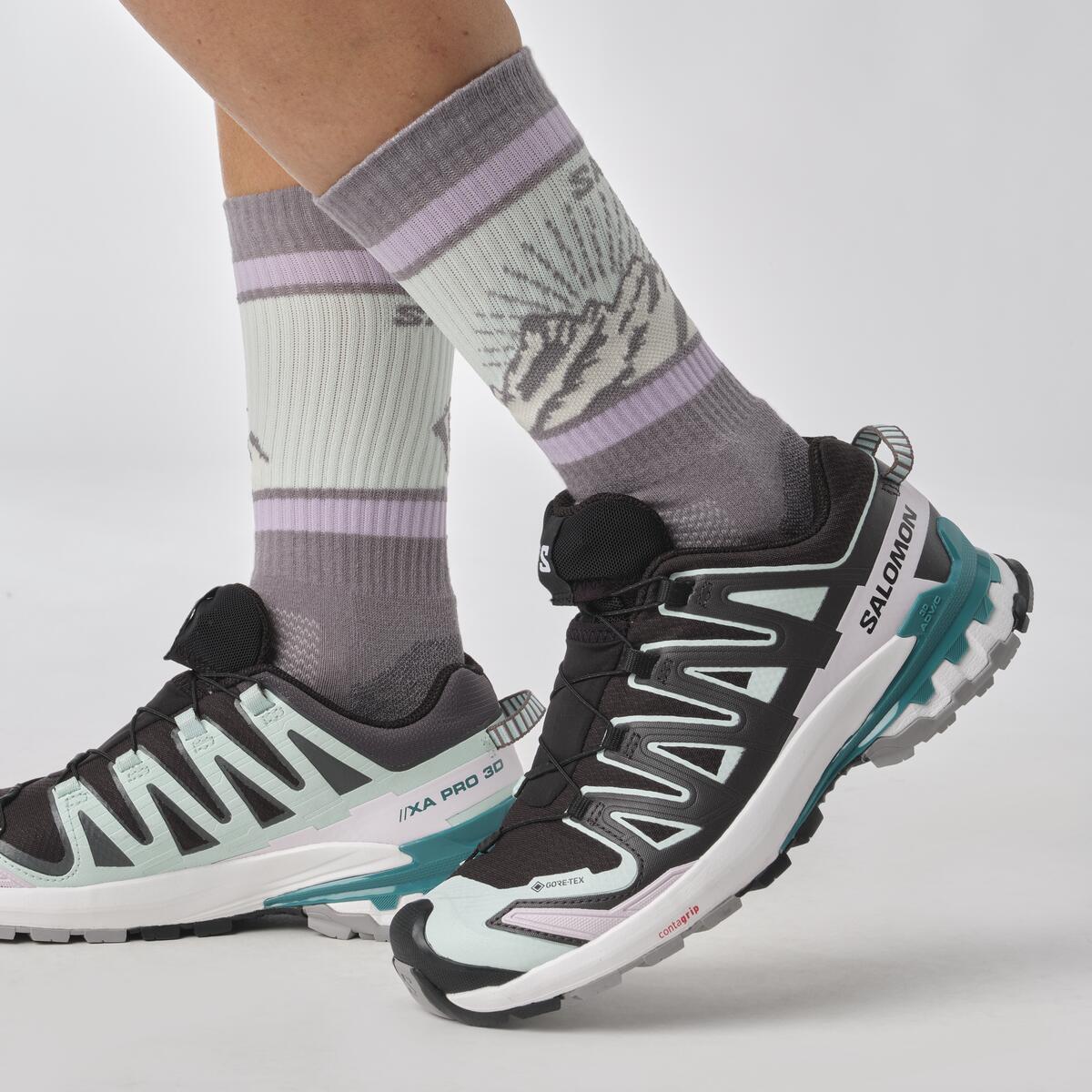 Salomon Xa Pro 3D V9 Gore-Tex Kadın Outdoor Ayakkabı - Siyah Yeşil