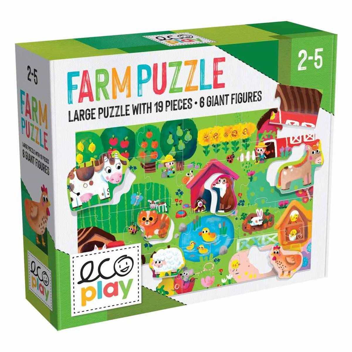 eco play / Shaped Puzzle Farm (2-5 Yaş) l Tunanimo