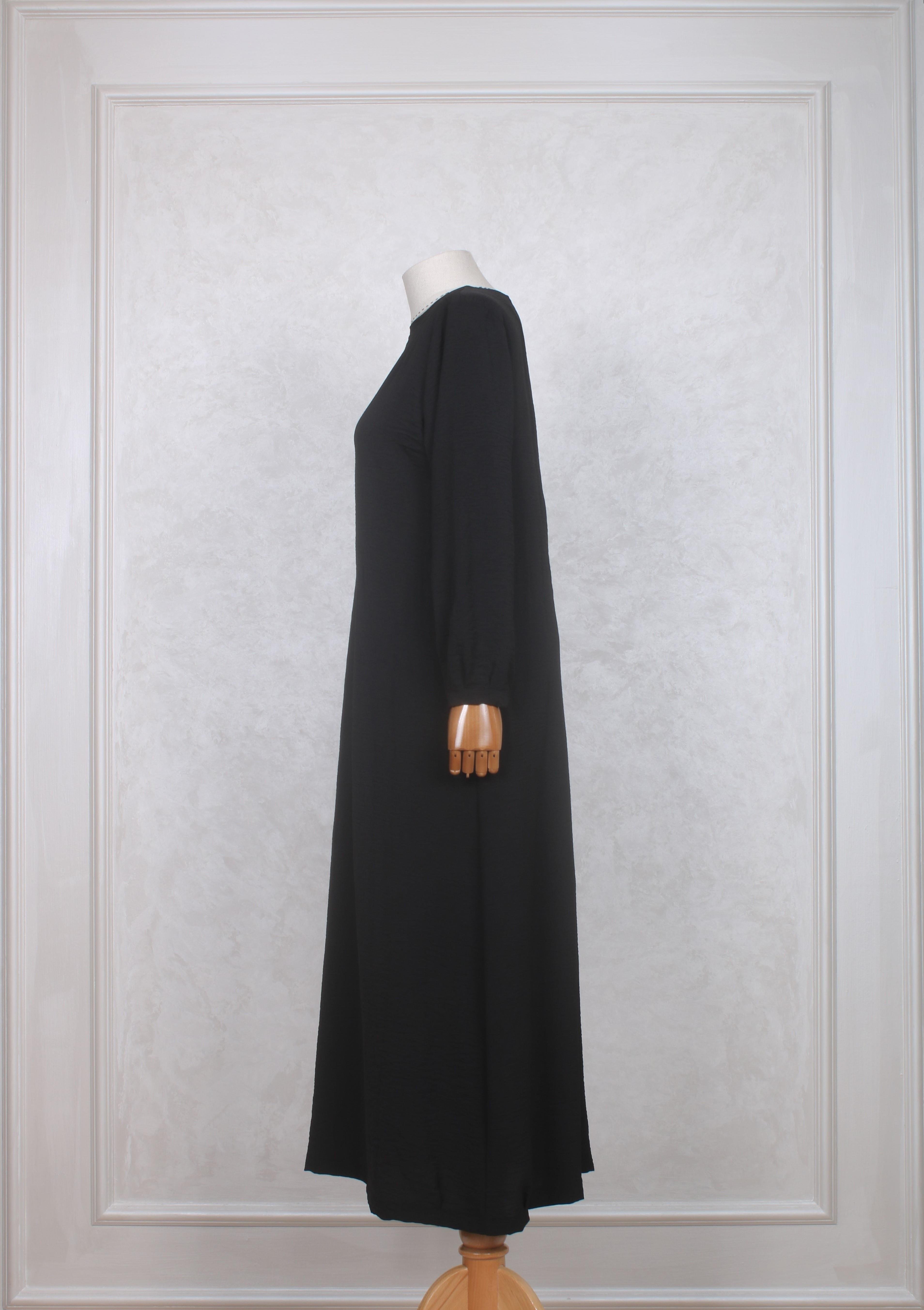 Ncl Izgara Cep Görünümlü Elbise Siyah | Zerafet Online | Tesettür Giyimde  Dünya Markası