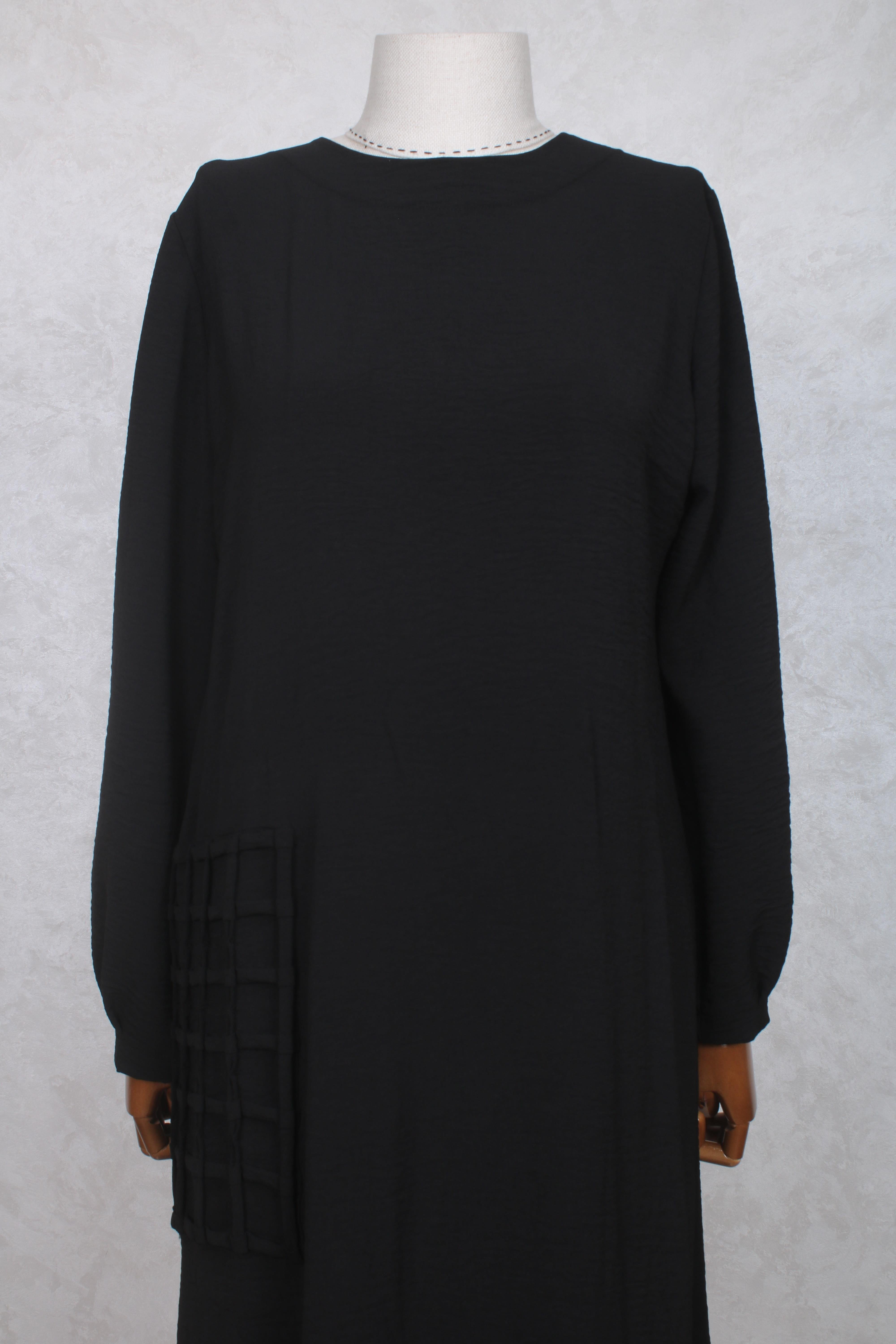 Ncl Izgara Cep Görünümlü Elbise Siyah | Zerafet Online | Tesettür Giyimde  Dünya Markası